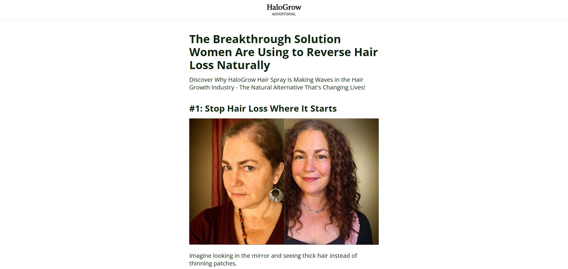HaloGrow Hair Spray Producto